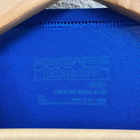 Patagonia Daily Capliene Base Layer T-Shirt XL Blue Hiking Outdoor Camping - Picture 2 of 3